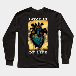 Valentine's Day Human Heart Graphic T-Shirt: Perfect Gift for Lover - Show Your Love and Emotion with Our Heart Design Tee Long Sleeve T-Shirt